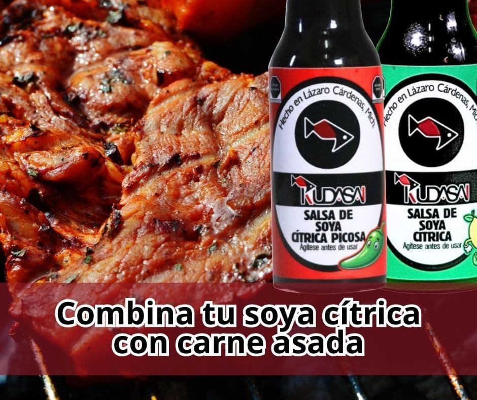 Combina tu soya citrica con carne asada